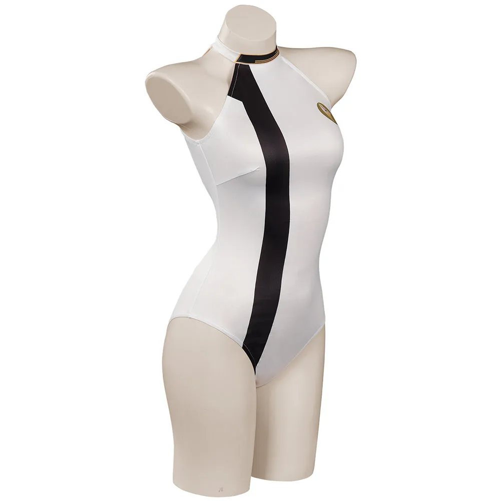 Star Trek: Discovery Season 4 Swimsuit Cosplay Costume White Jumpsuit Swimwear Halloween Carnival Suit