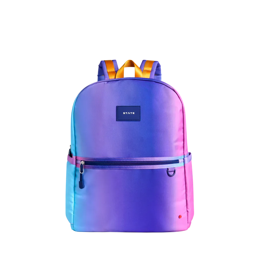 State Bags Kane Double Pocket Large Backpack - Blue PInk Gradient