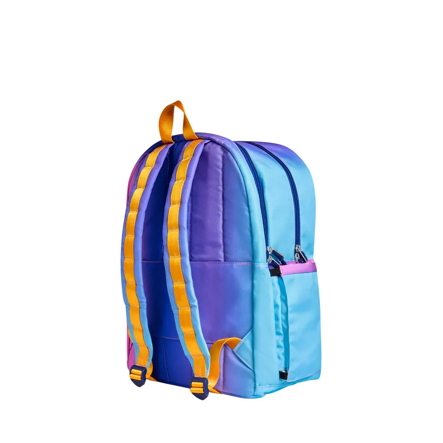 State Bags Kane Double Pocket Large Backpack - Blue PInk Gradient