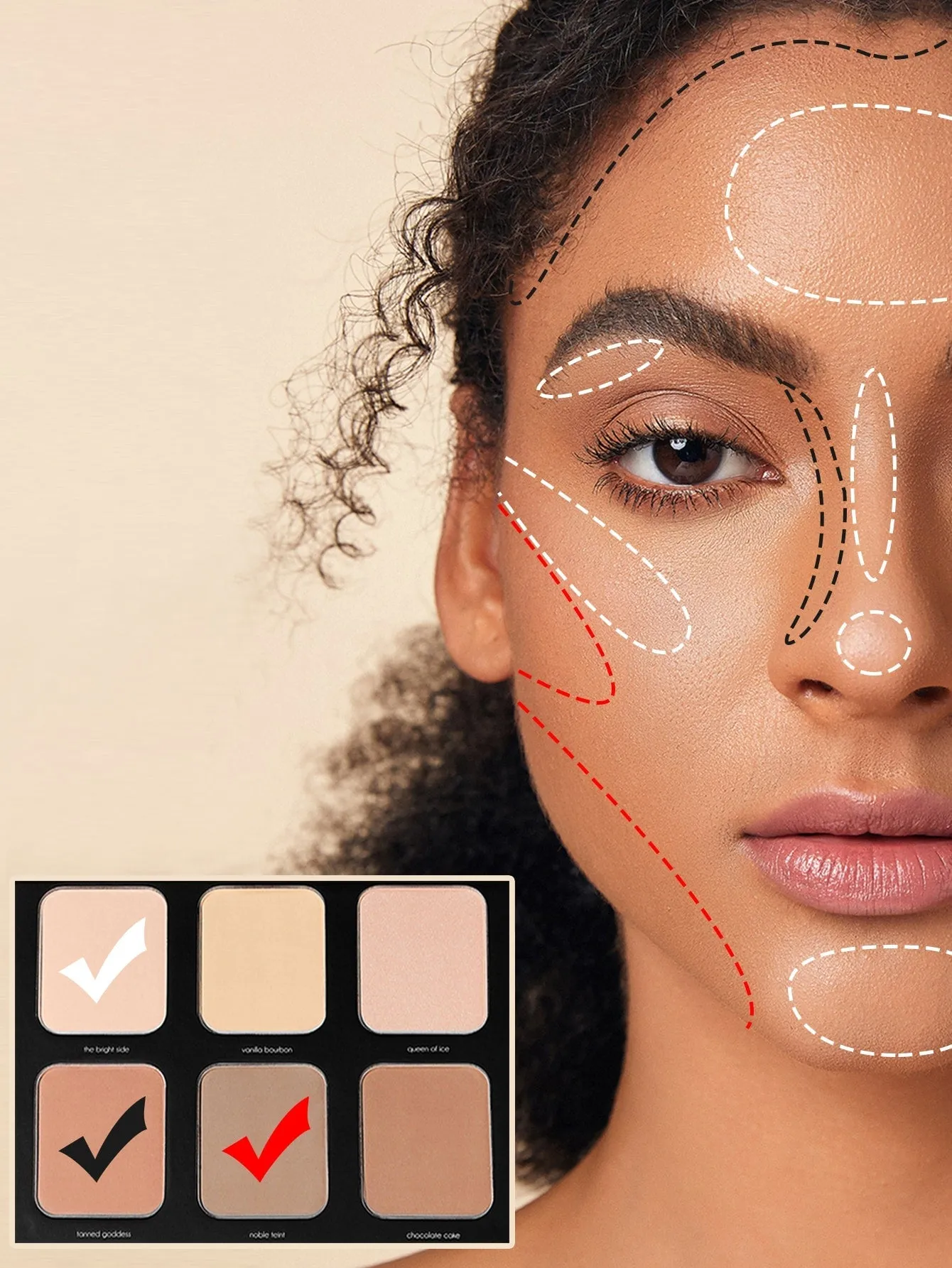 STEREO FACE Six-color Cosmetic Disc - French Girl