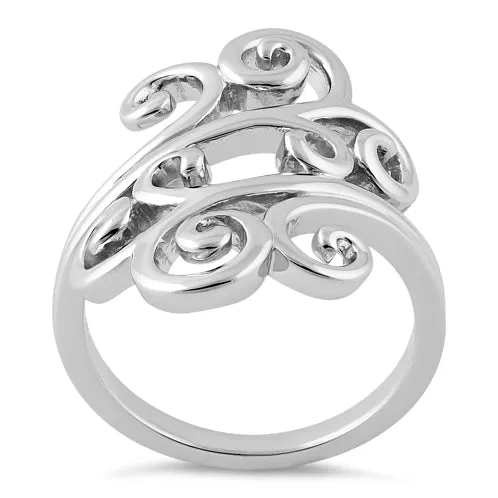 Sterling Silver Swirls Ring