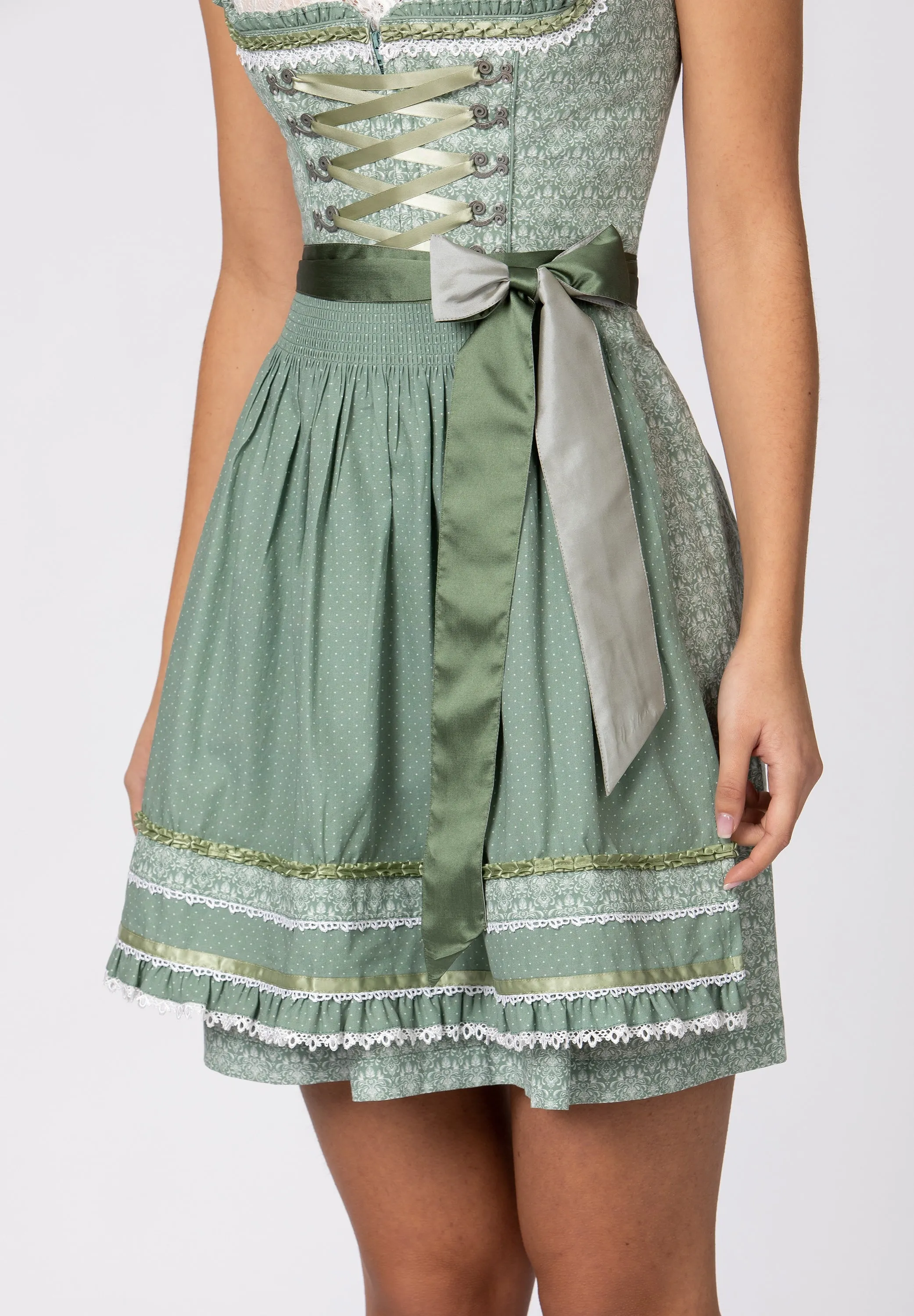 Stockerpoint Mini Dirndl 2pcs. 55cm "Kim" Sage (closeout) 32,36