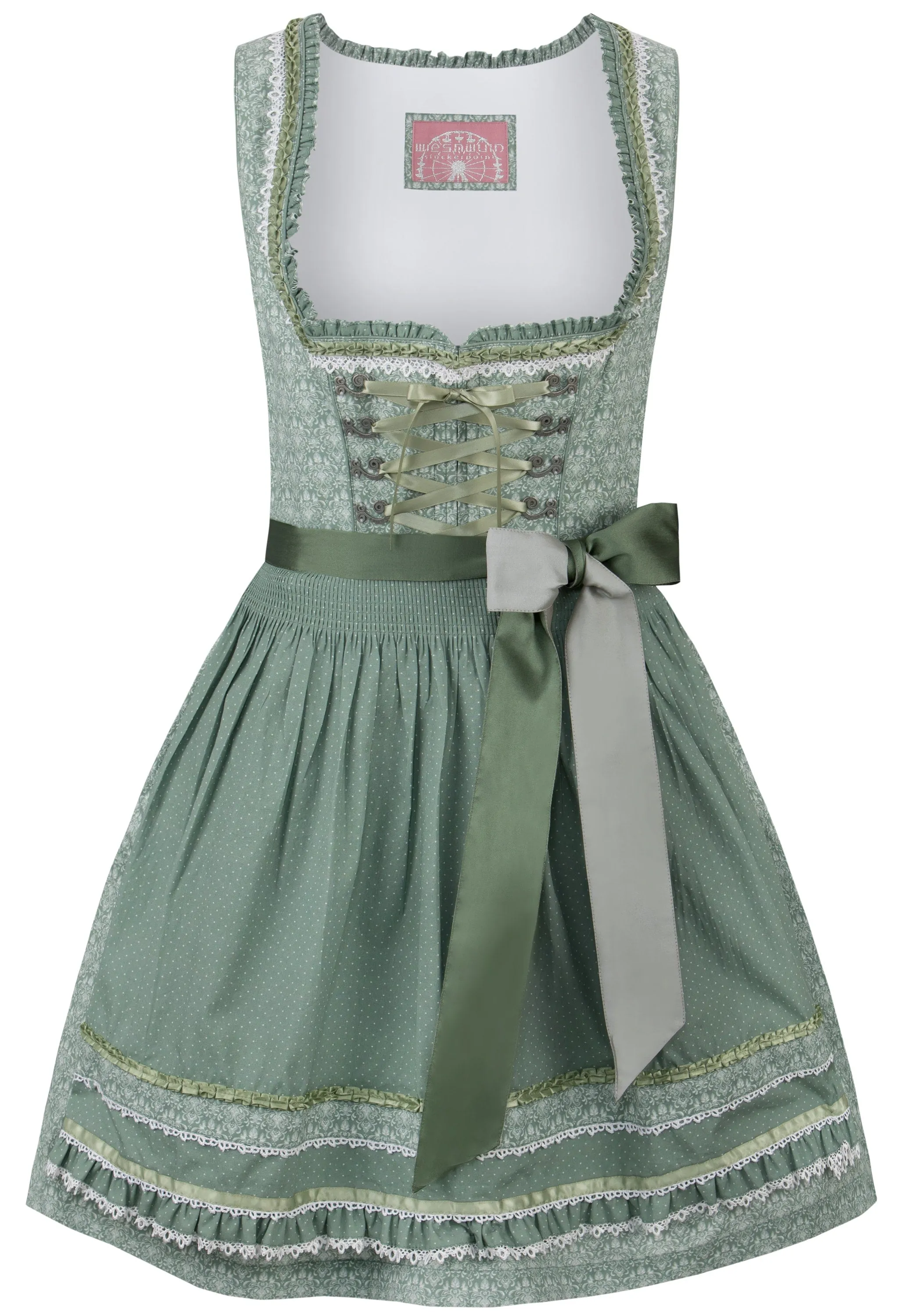 Stockerpoint Mini Dirndl 2pcs. 55cm "Kim" Sage (closeout) 32,36