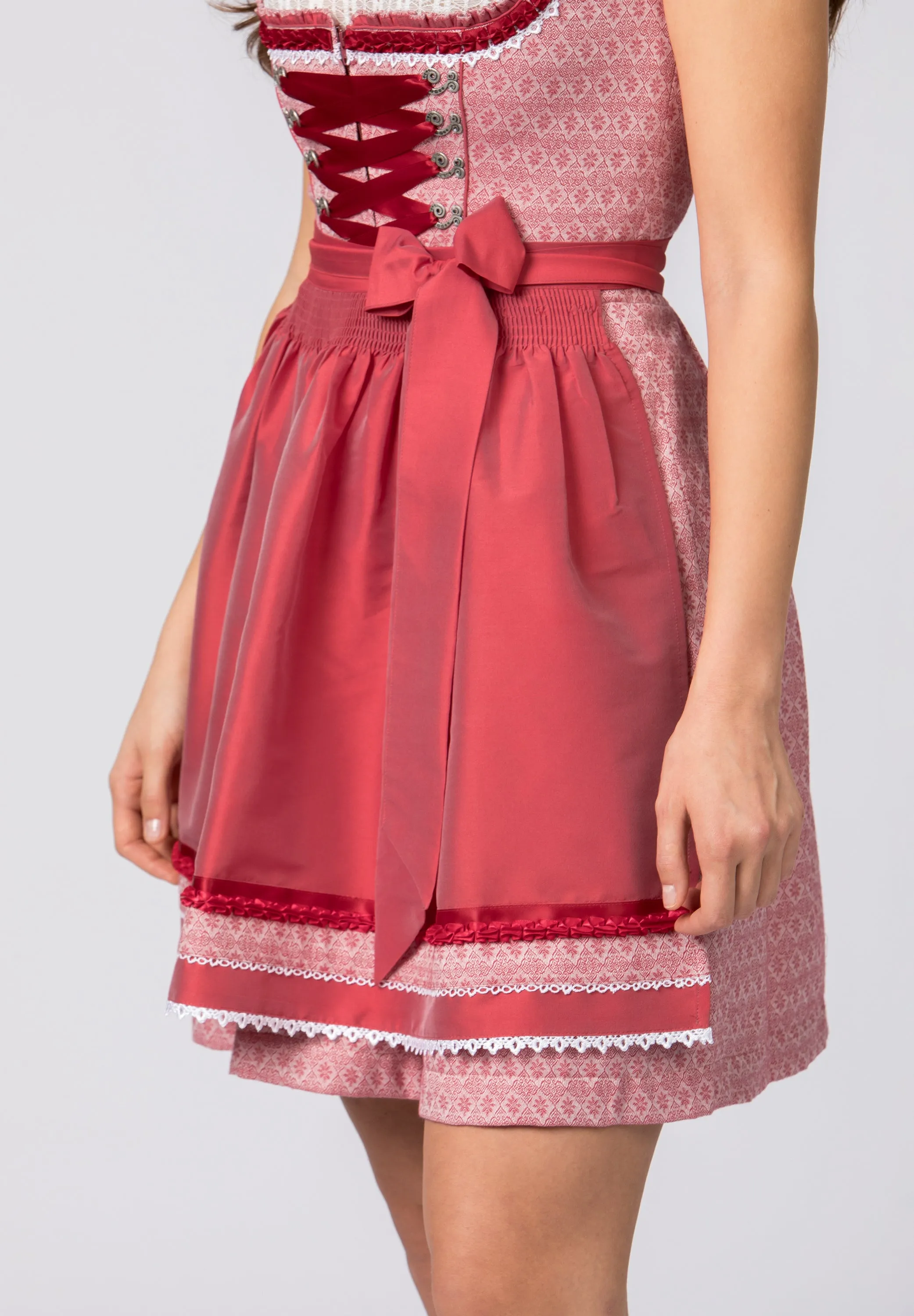 Stockerpoint Mini Dirndl 2pcs. 55cm "Lilly" red