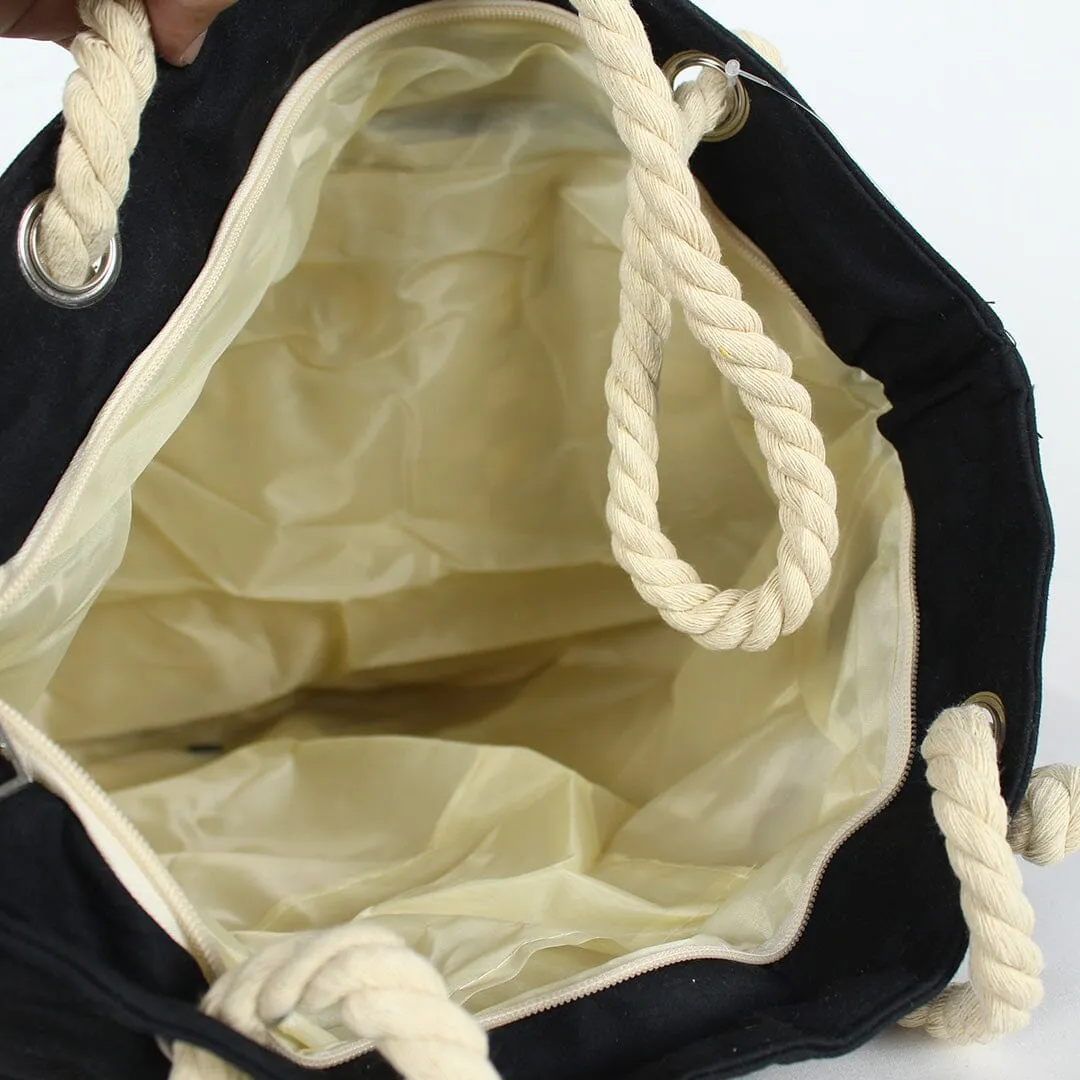 Stylish Black Themed Baby Tote Bag