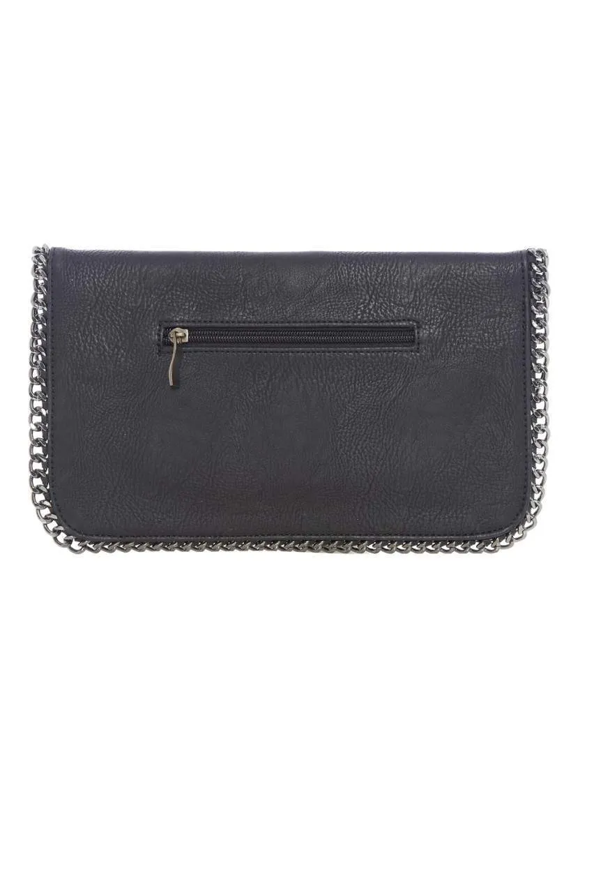 Stylish Chain Detail Clutch