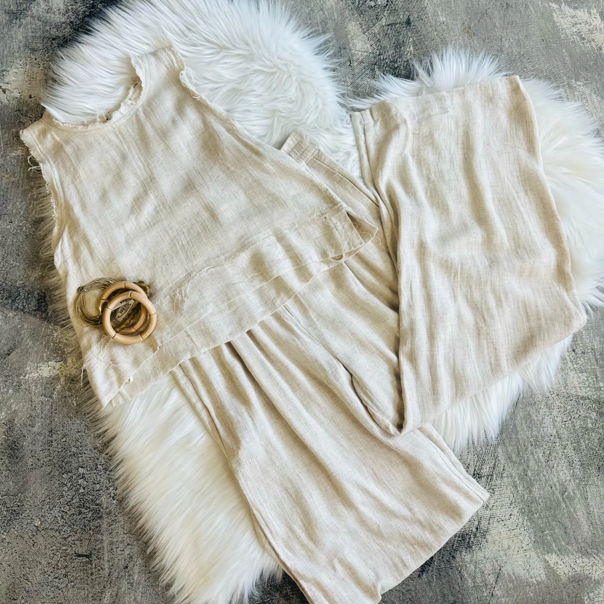Stylish Ease Oatmeal Matching Set