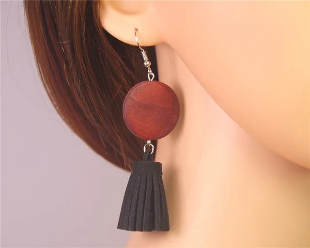 Stylish Wooden Drop Earrings