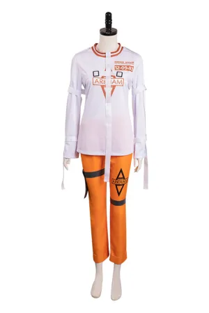 Suicide Squad: Kill the Justice League Harley Quinn Arkham Prison Uniform Cosplay Costume Outfits