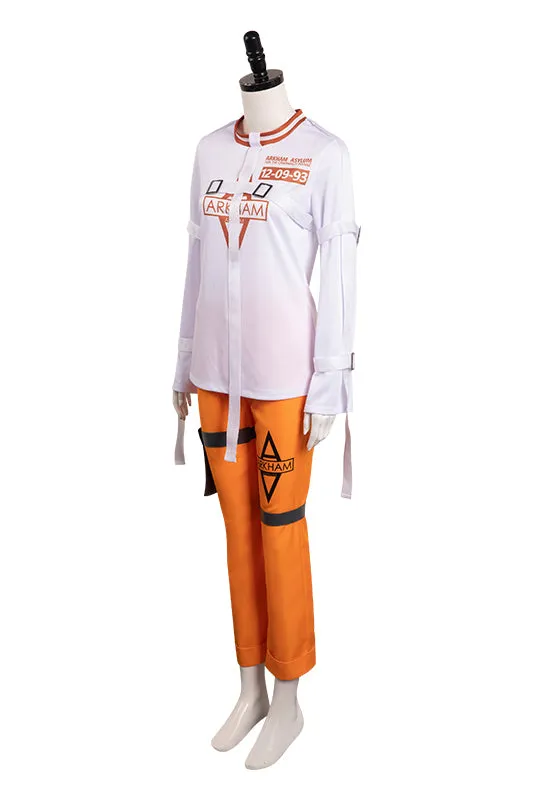 Suicide Squad: Kill the Justice League Harley Quinn Arkham Prison Uniform Cosplay Costume Outfits