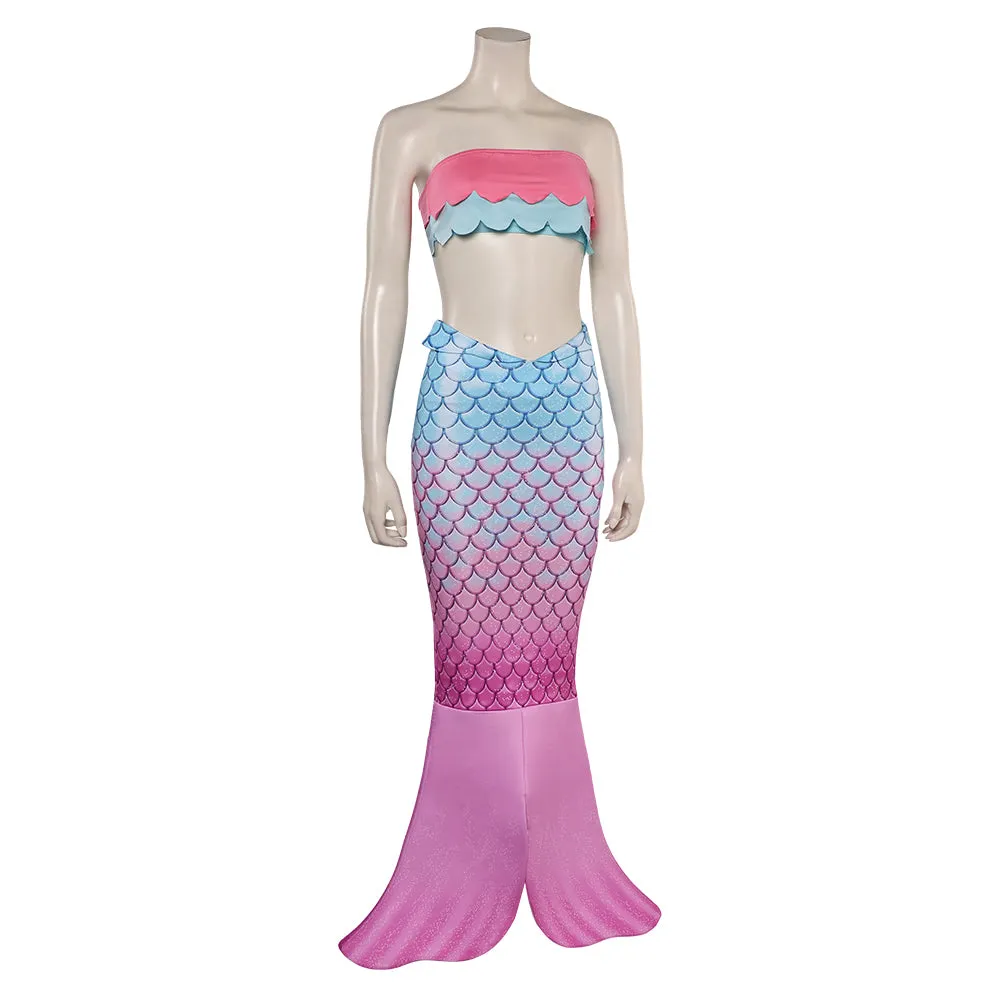 Super Mario Princess Peach Mermaid Suit Cosplay Costume Outfits Halloween Carnival Suit