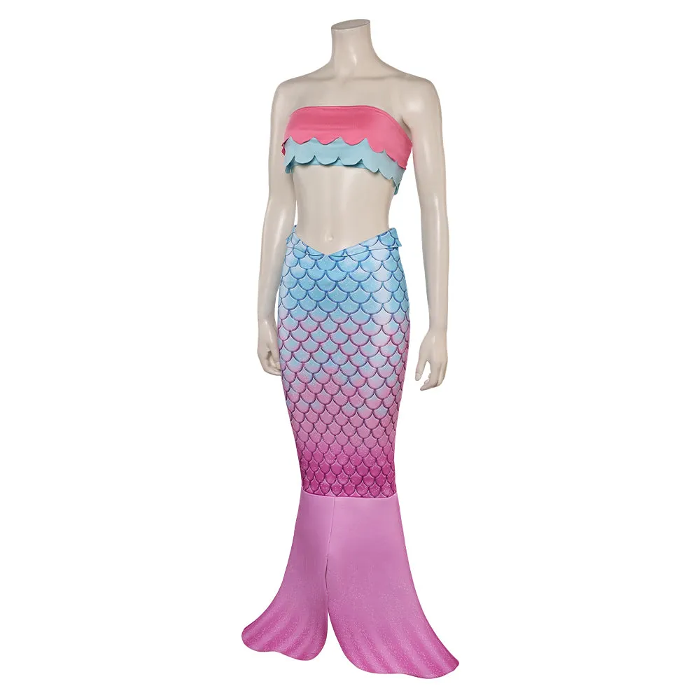 Super Mario Princess Peach Mermaid Suit Cosplay Costume Outfits Halloween Carnival Suit