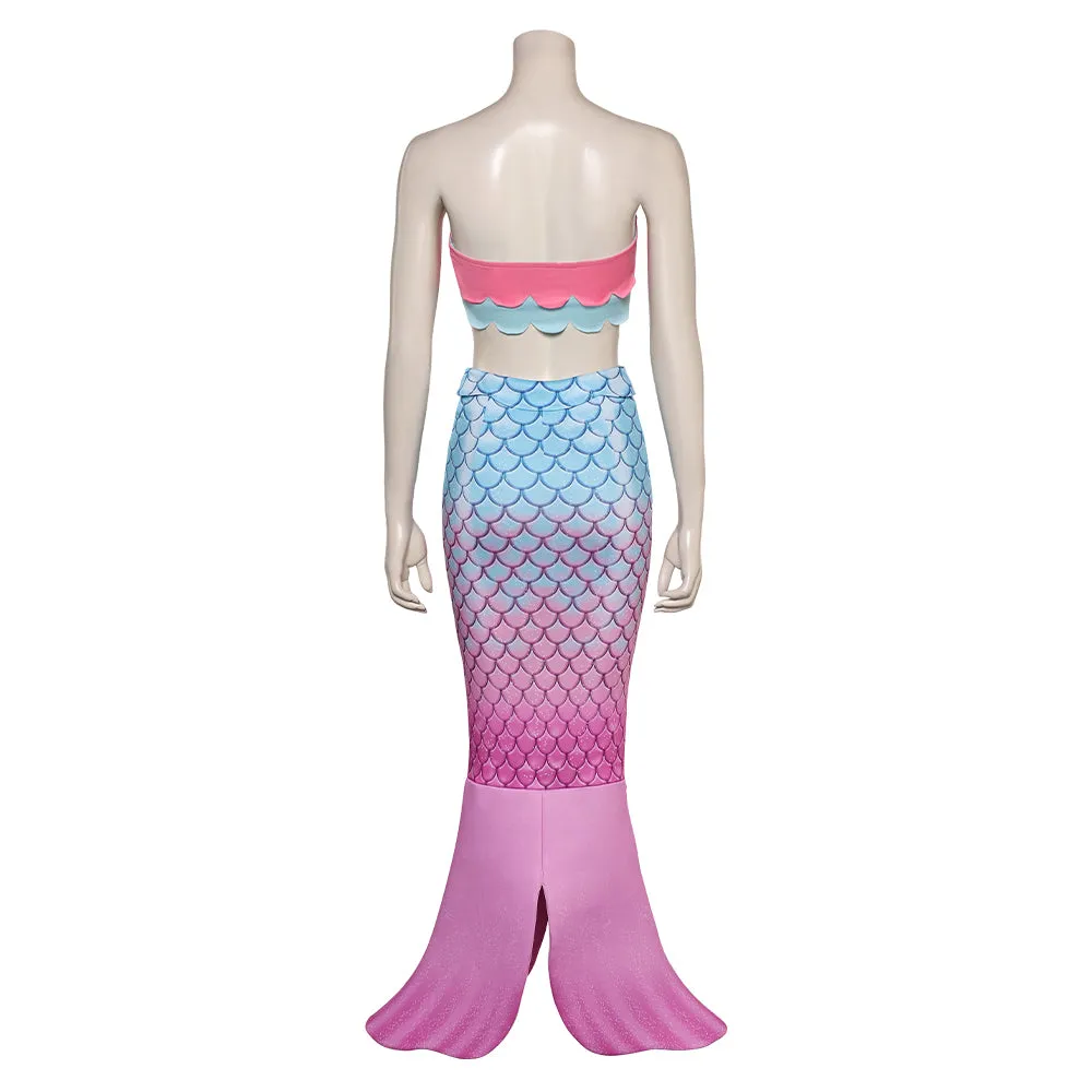 Super Mario Princess Peach Mermaid Suit Cosplay Costume Outfits Halloween Carnival Suit