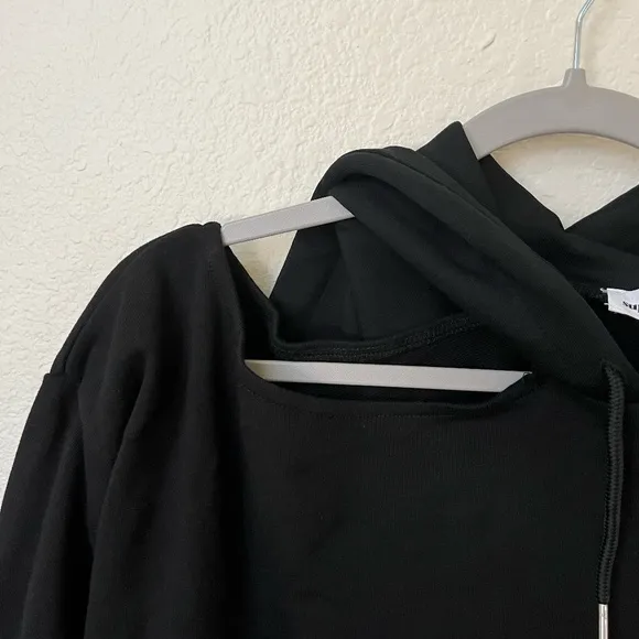 SUPERDOWN x REVOLVE | Bestselling Marine Cut Out Casual Hoodie in Black | Size M