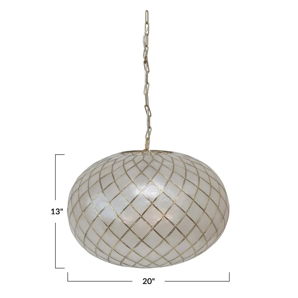 Swanky Capiz Chandelier