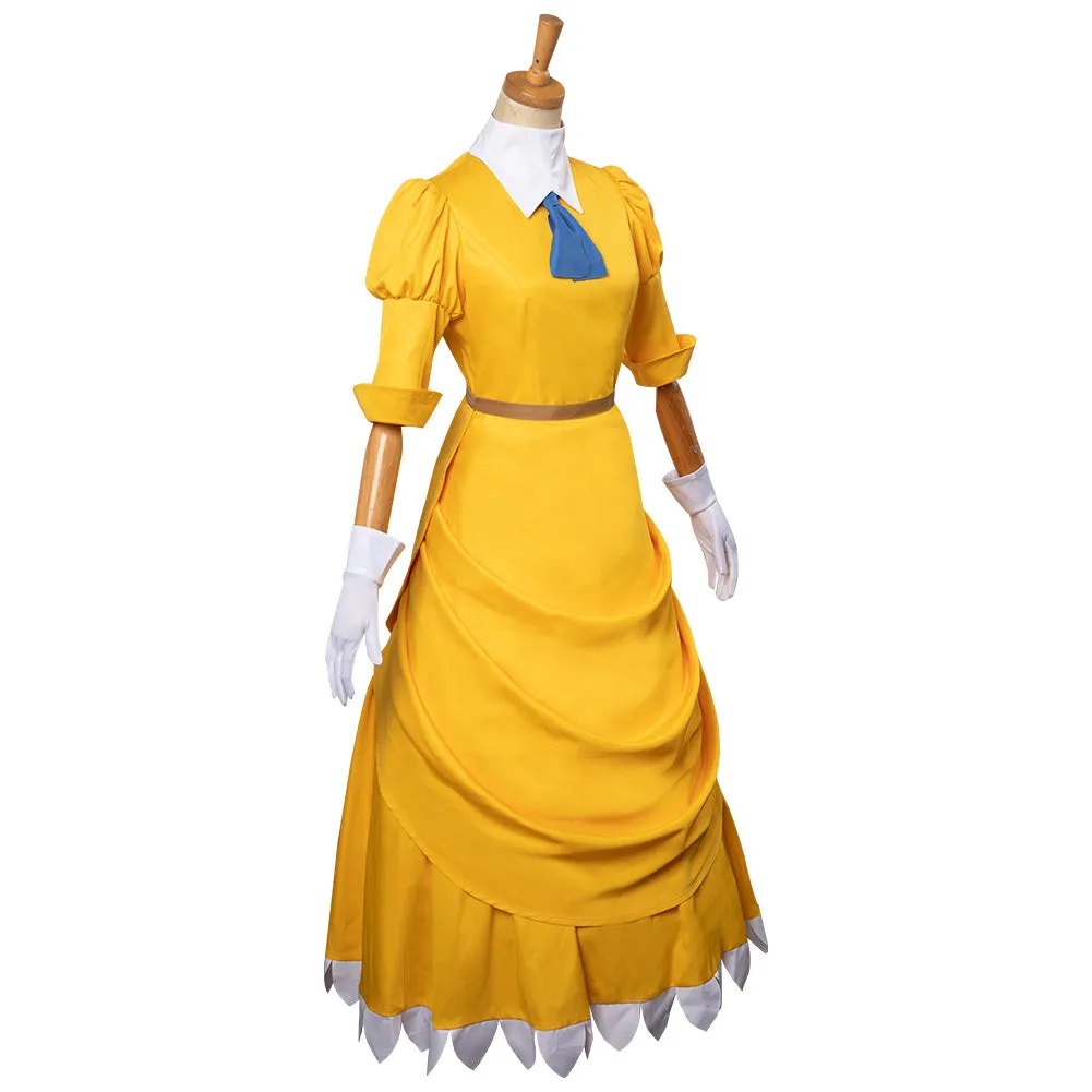 Tarzan Jane Cosplay Costume Yellow Dress Outfits Halloween Carnival Suit