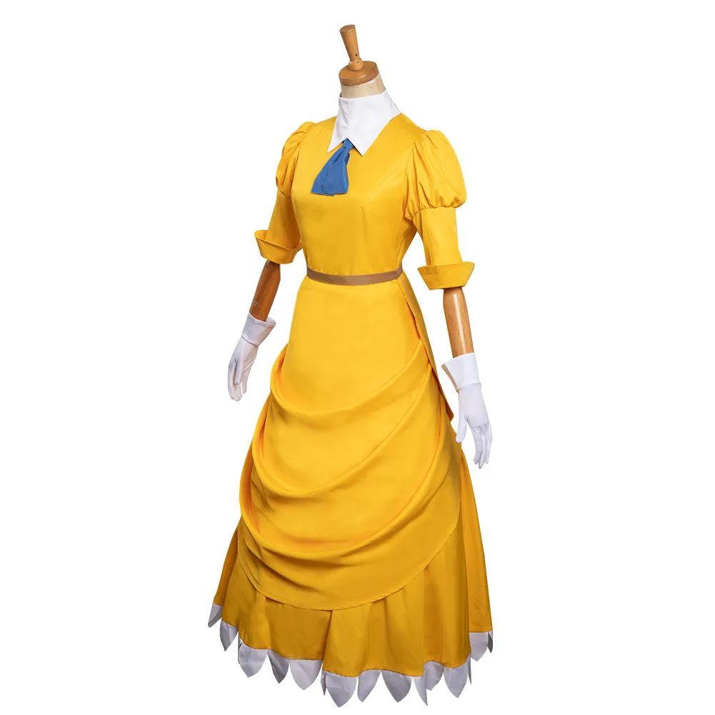 Tarzan Jane Cosplay Costume Yellow Dress Outfits Halloween Carnival Suit