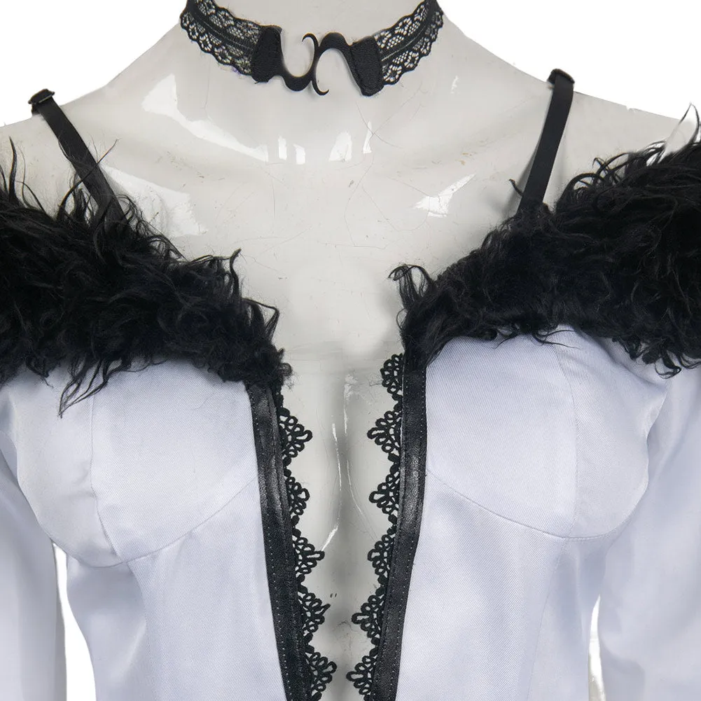 Tekken 8 Lili White Plush Set Cosplay Costume Outfits Halloween Carnival Suit