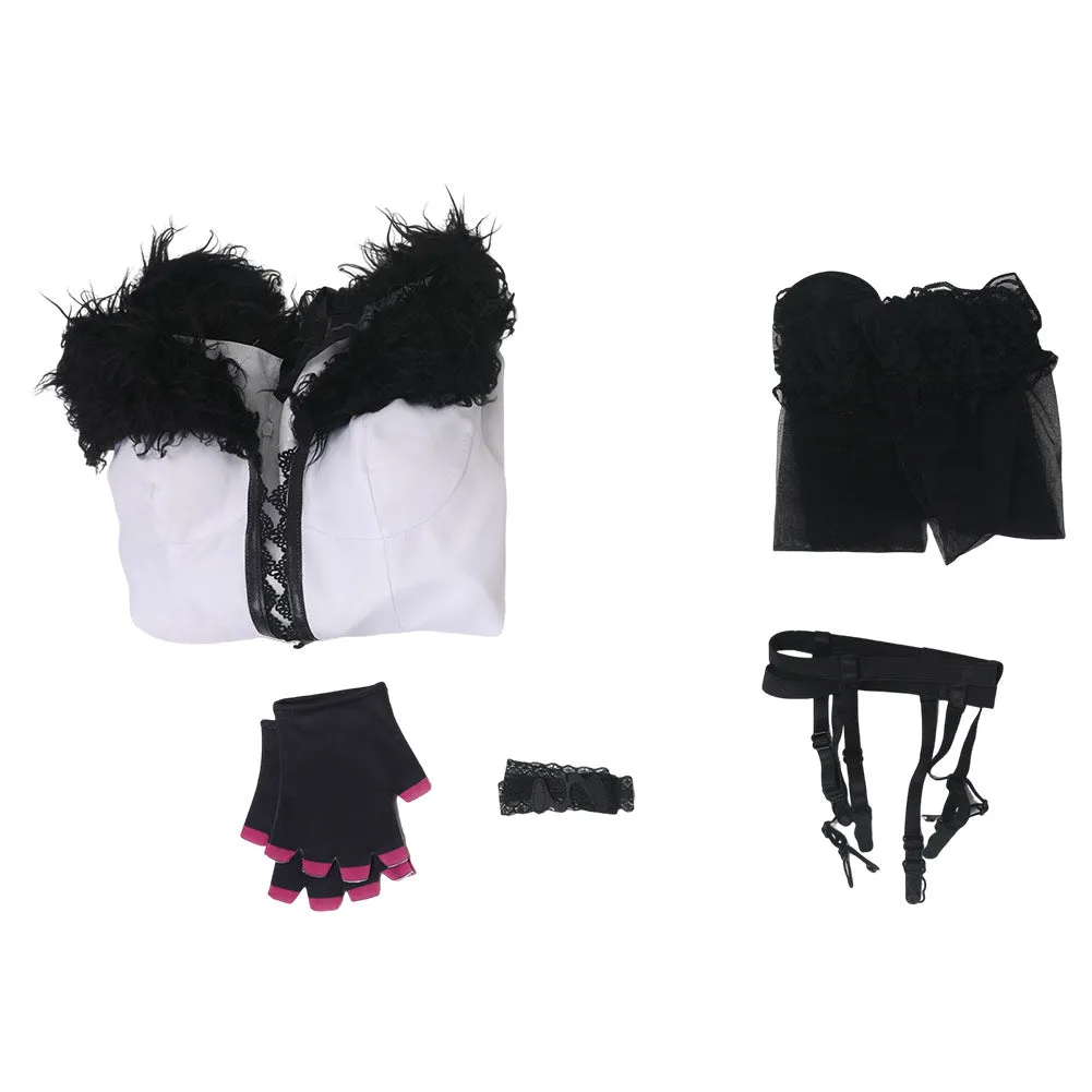 Tekken 8 Lili White Plush Set Cosplay Costume Outfits Halloween Carnival Suit