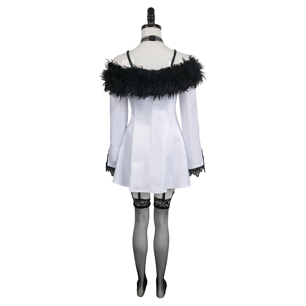 Tekken 8 Lili White Plush Set Cosplay Costume Outfits Halloween Carnival Suit