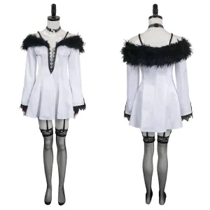 Tekken 8 Lili White Plush Set Cosplay Costume Outfits Halloween Carnival Suit