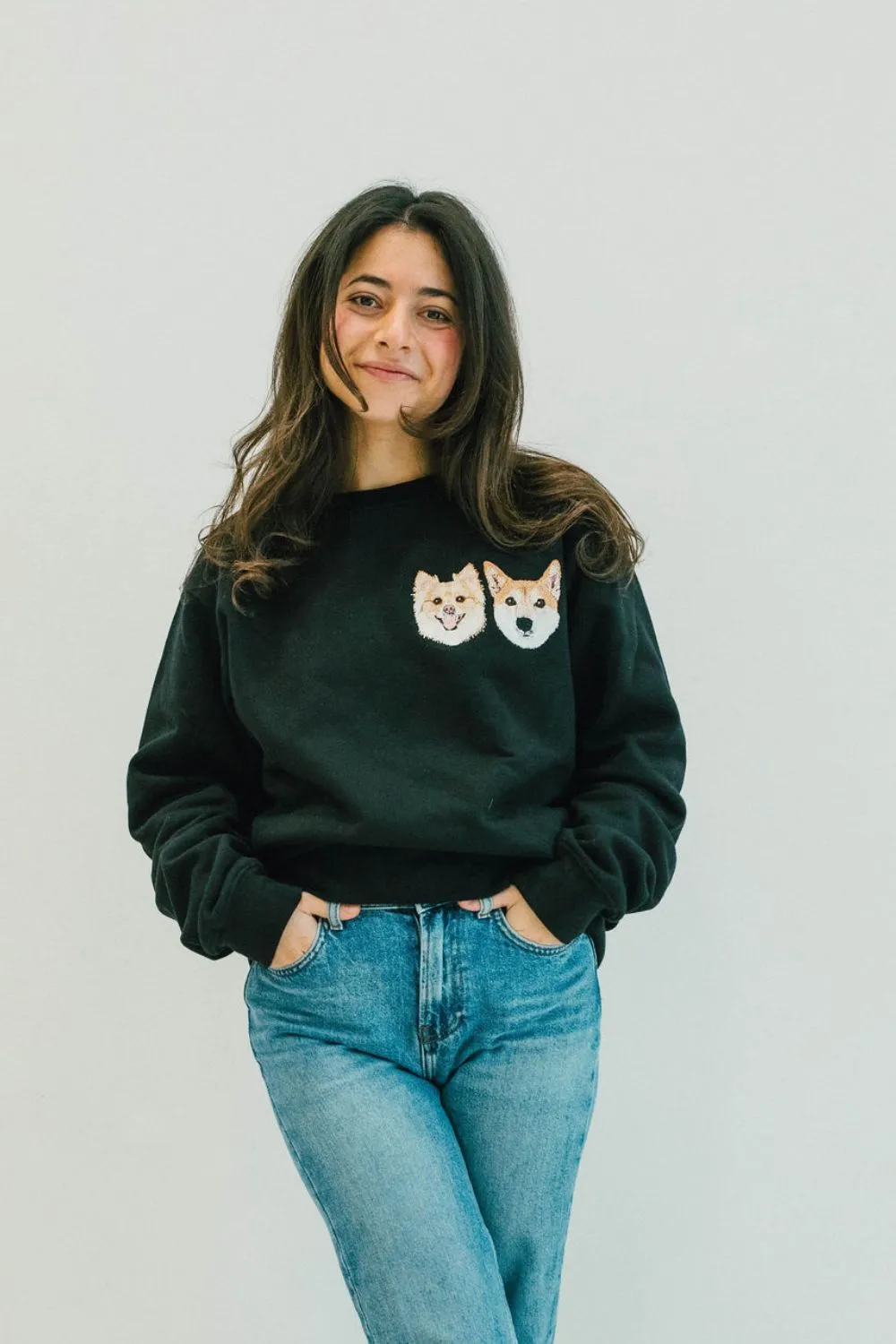 The Custom Embroidered Pet Portrait Sweatshirt
