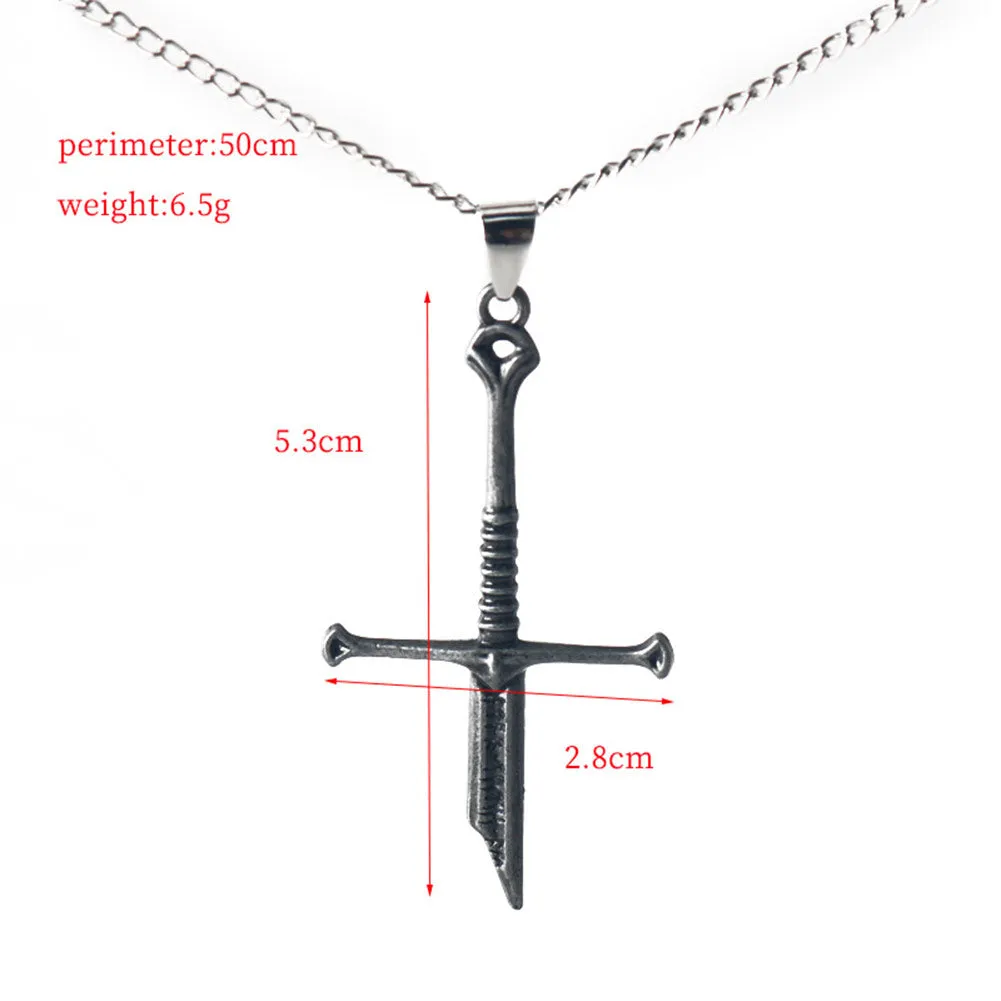 The Lord of the Rings Aragorn Holy Sword Broken Sword Necklace Pendant Accessories Props