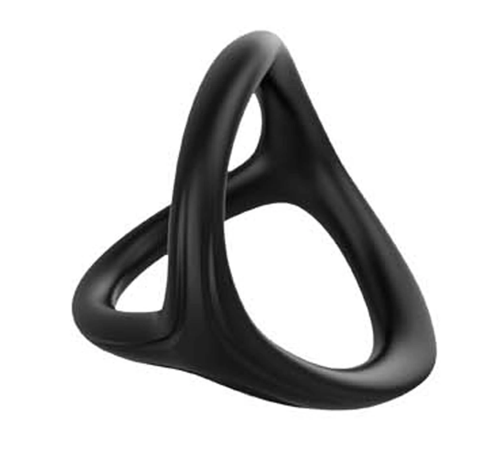 The Wave - Siliconen Cockring - Stay Hard - Zwart