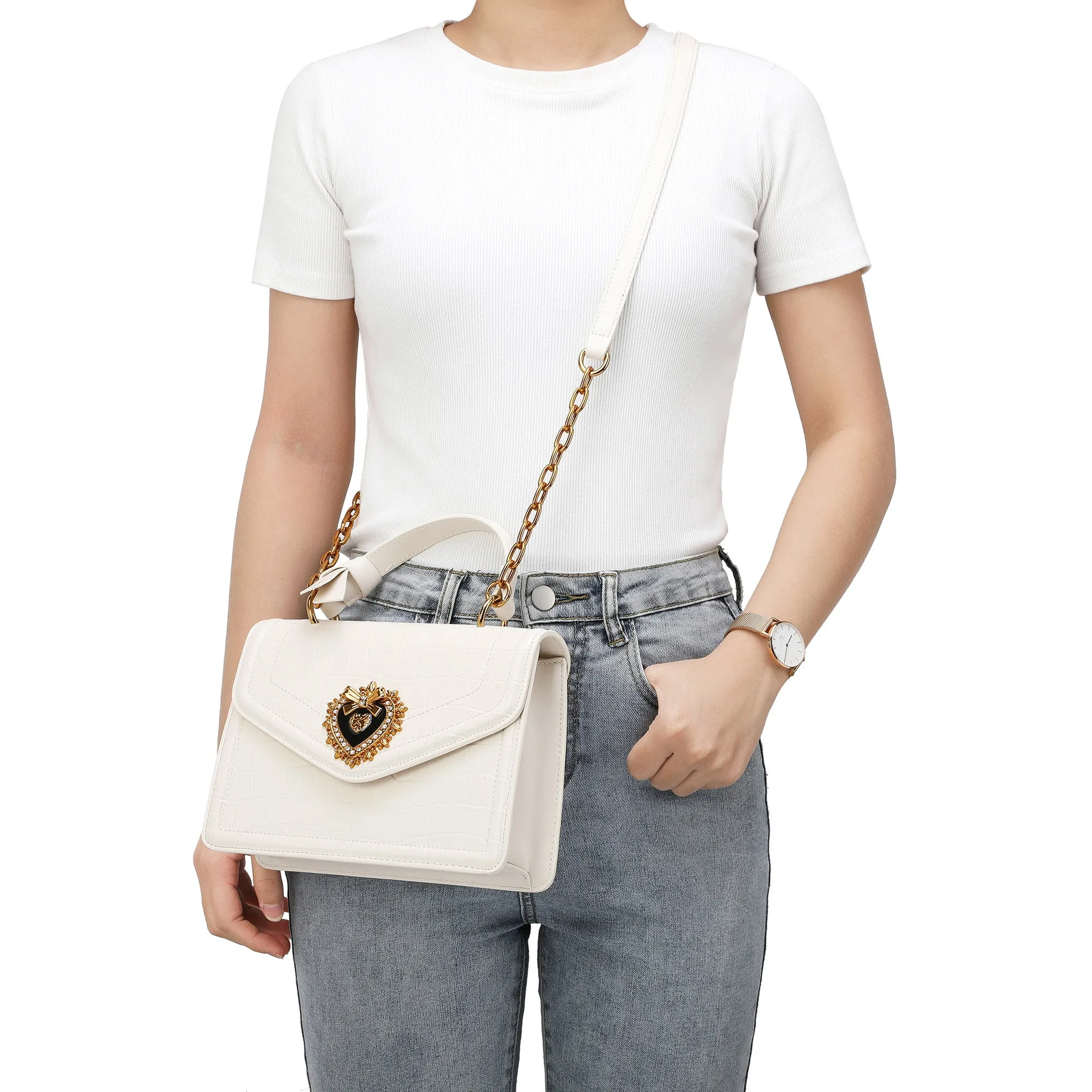 Tiffany & Fred Satchel/Shoulder Leather Bag