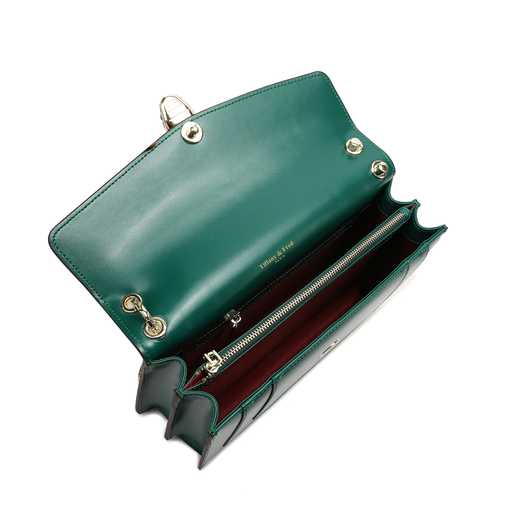 Tiffany & Fred Smooth Leather Foldover Crossbody/Shoulder Bag