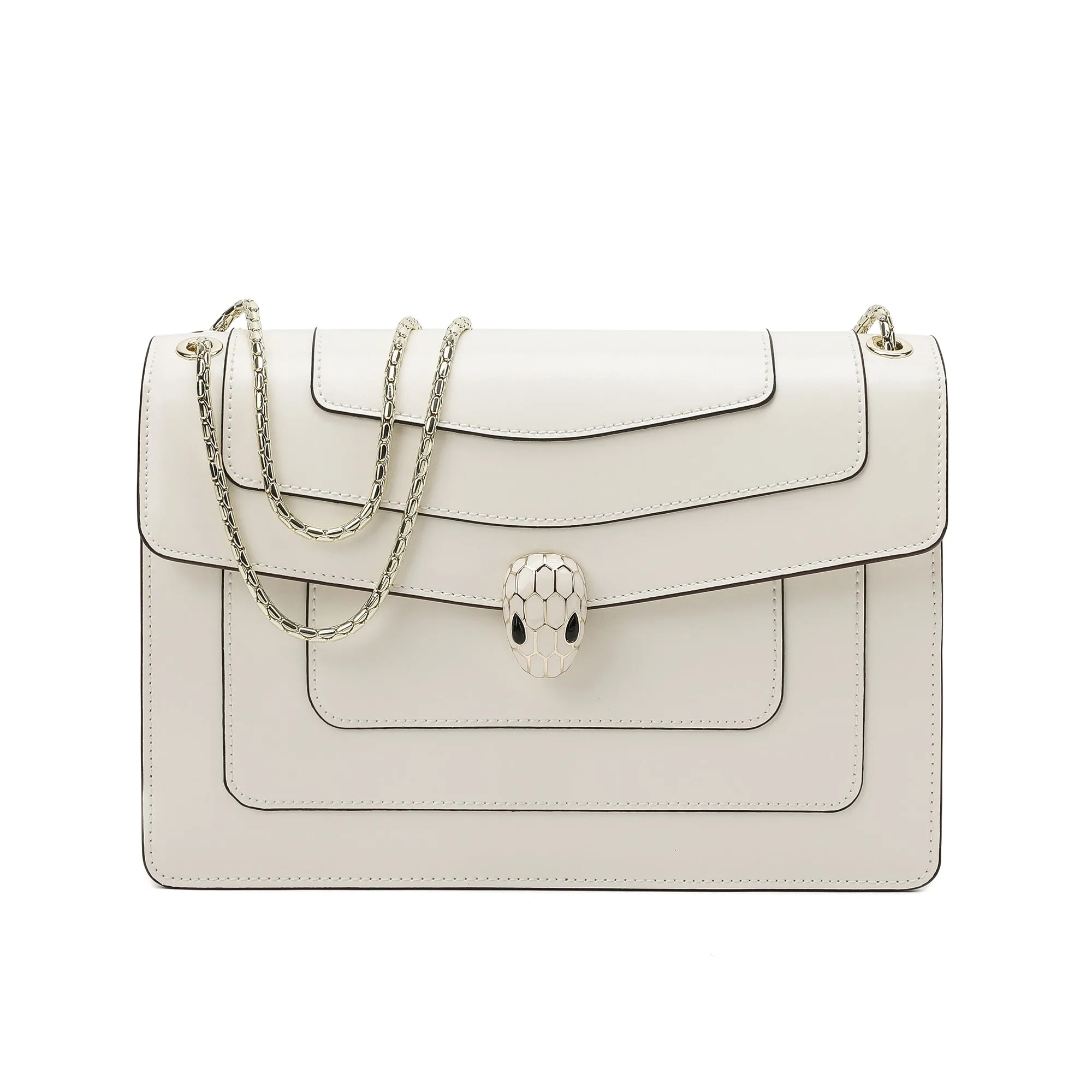 Tiffany & Fred Smooth Leather Foldover Crossbody/Shoulder Bag