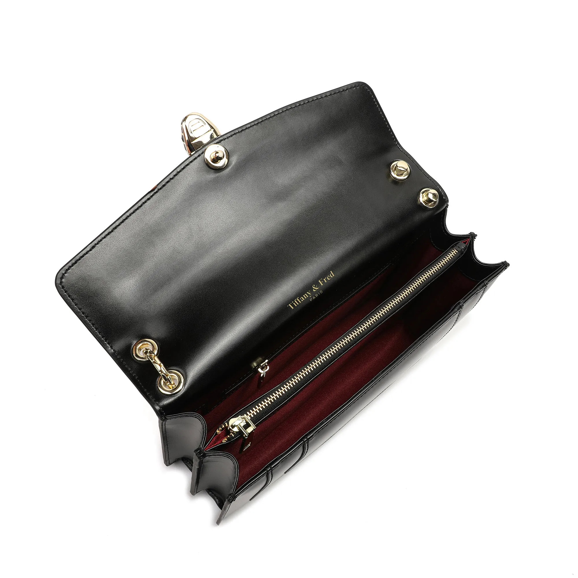 Tiffany & Fred Smooth Leather Foldover Crossbody/Shoulder Bag