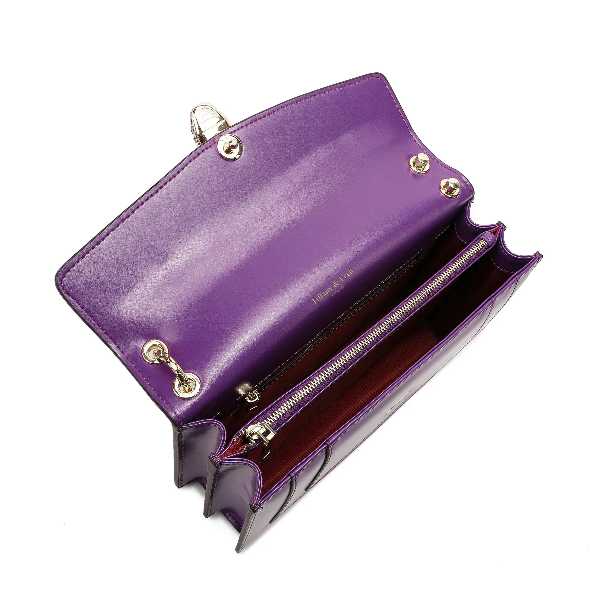 Tiffany & Fred Smooth Leather Foldover Crossbody/Shoulder Bag