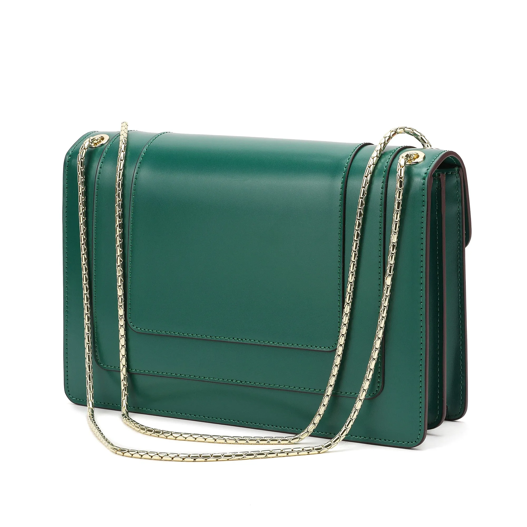 Tiffany & Fred Smooth Leather Foldover Crossbody/Shoulder Bag