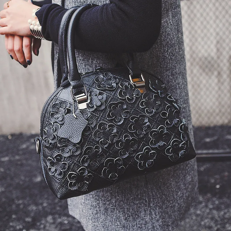 Top-Handle / Crossbody Bag  <br>Genuine-Leather