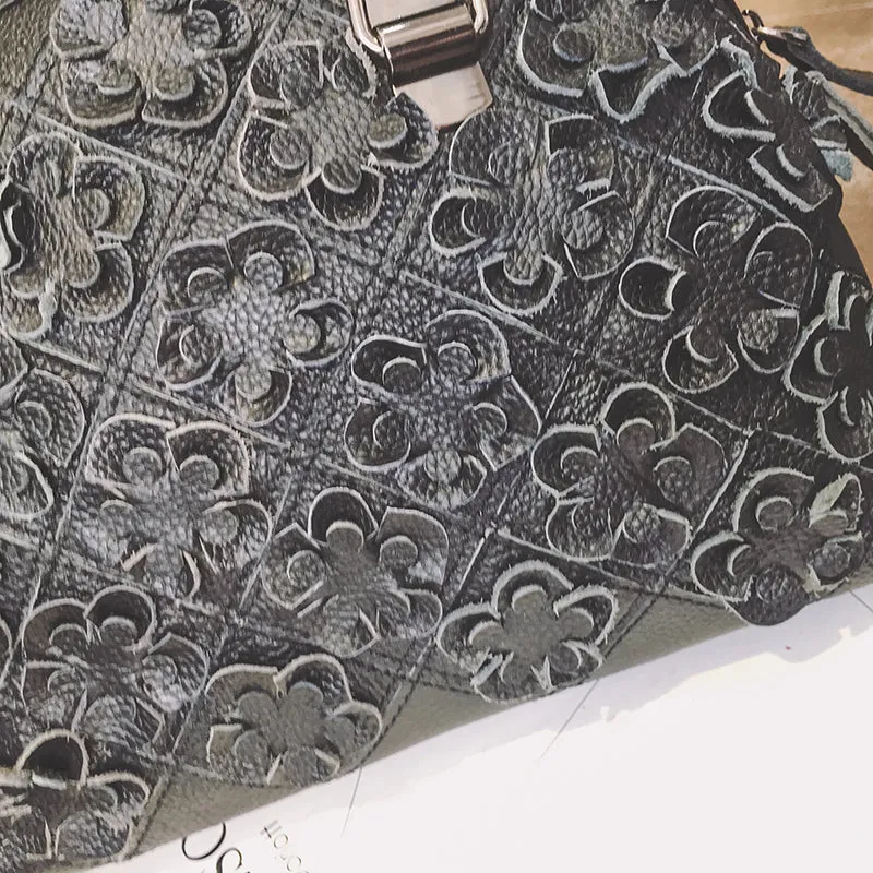 Top-Handle / Crossbody Bag  <br>Genuine-Leather