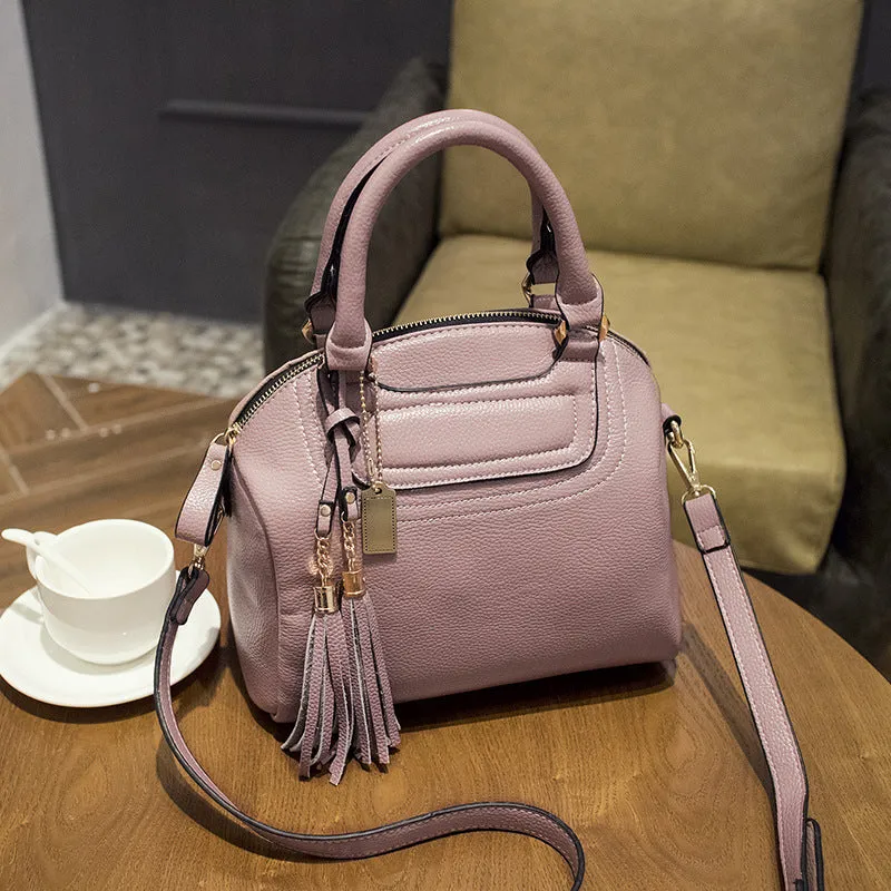 Top-Handle / Crossbody Bag  <br>Genuine-Leather