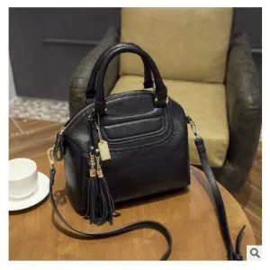 Top-Handle / Crossbody Bag  <br>Genuine-Leather