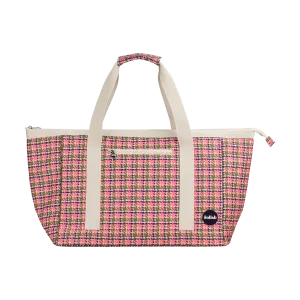 Tote Bag Pink Houndstooth