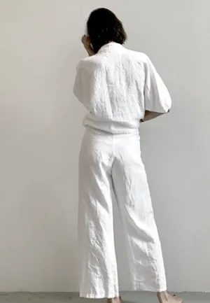 TOTE PANT LONG LINEN