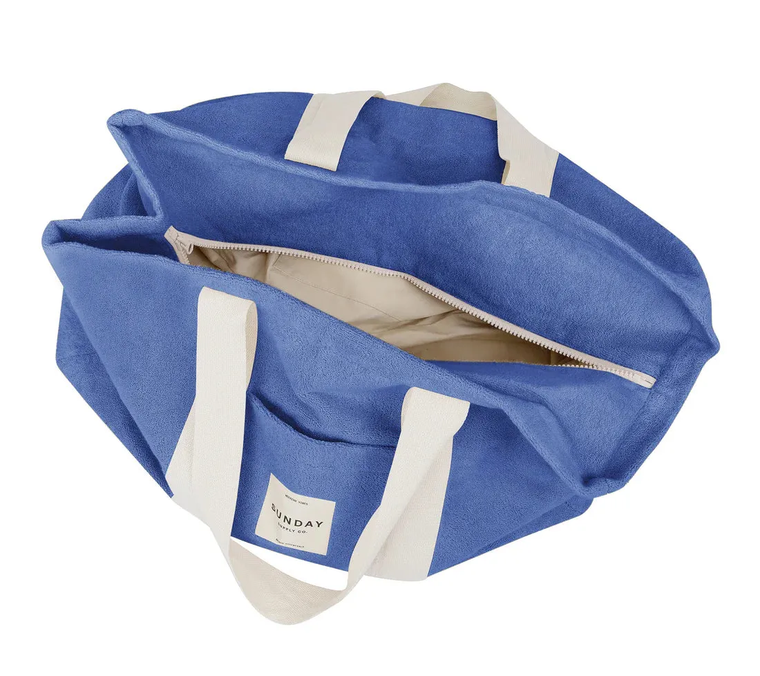 TOWELLING BEACH BAG - PACIFIC