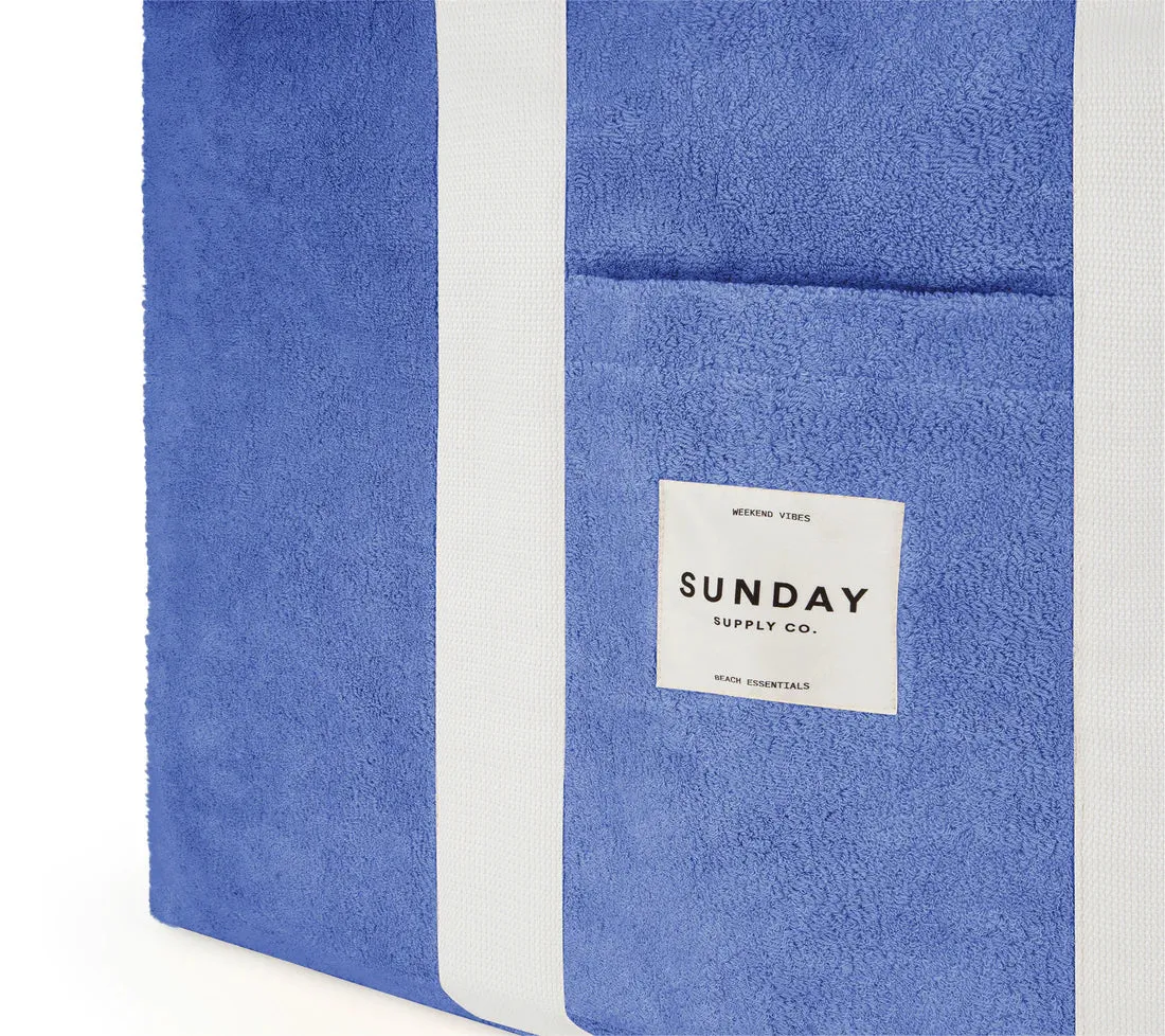 TOWELLING BEACH BAG - PACIFIC