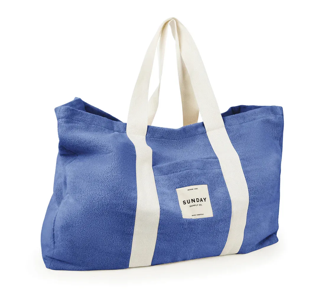 TOWELLING BEACH BAG - PACIFIC