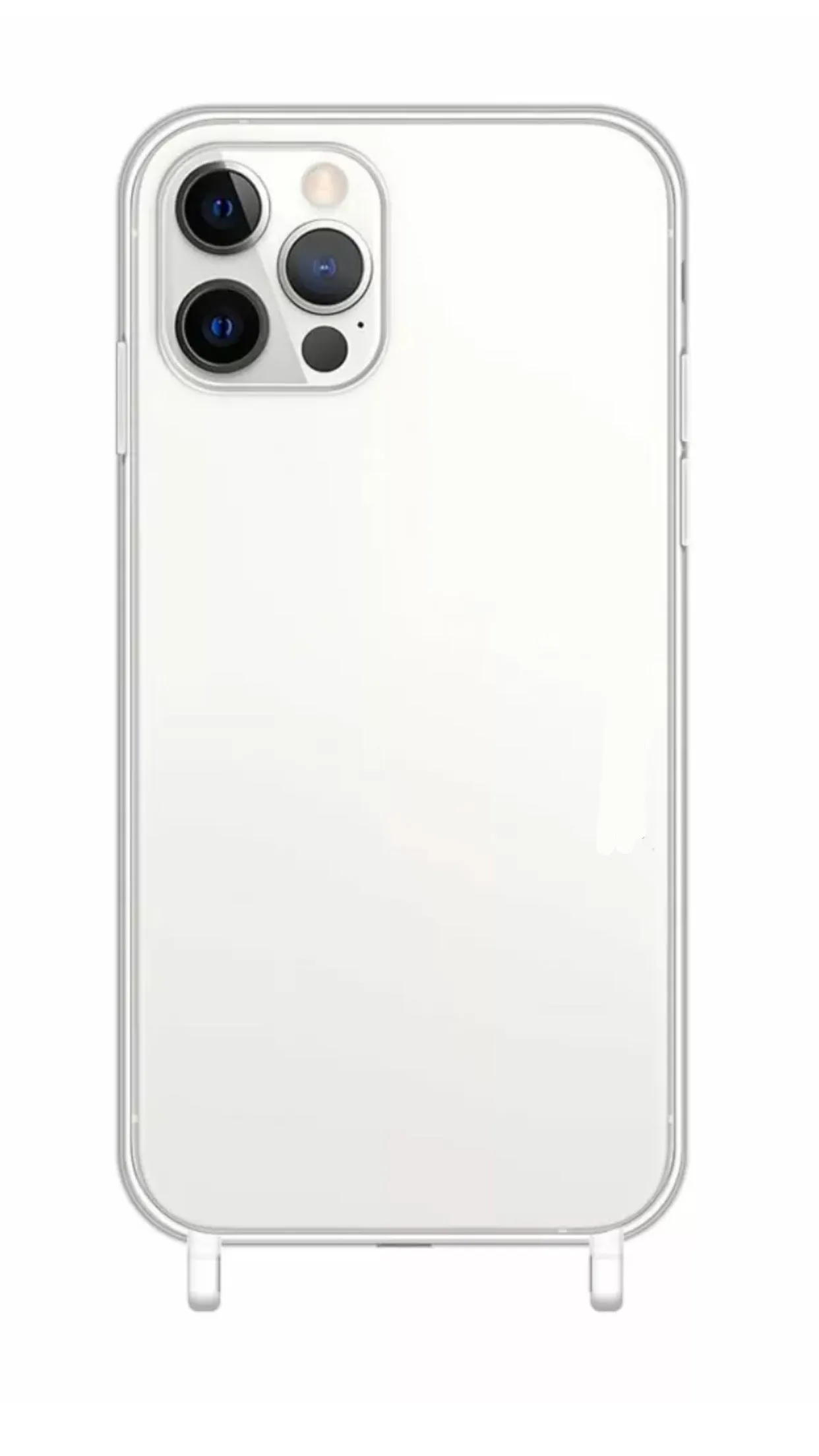 Transparent shockproof iPhone 12 Mini case with transparent silicone rings
