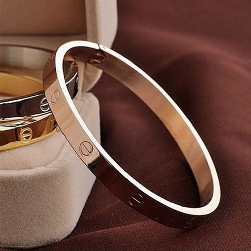 Trendy Crystal Rose Gold Silver Bracelet