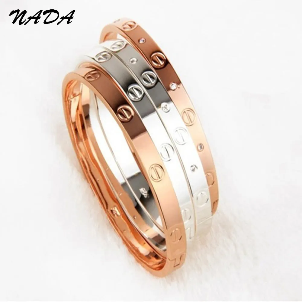 Trendy Crystal Rose Gold Silver Bracelet