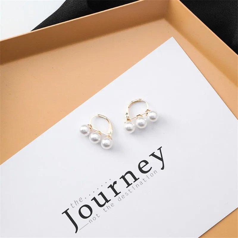 Trendy Pearl Drop Earrings For Women Wedding Jewelry