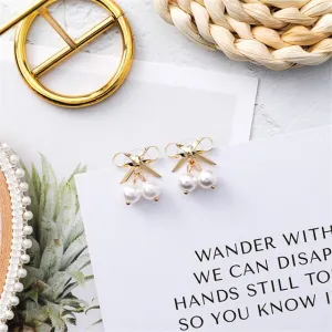 Trendy Pearl Drop Earrings For Women Wedding Jewelry