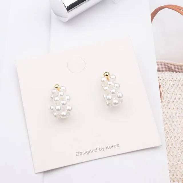 Trendy Pearl Drop Earrings For Women Wedding Jewelry