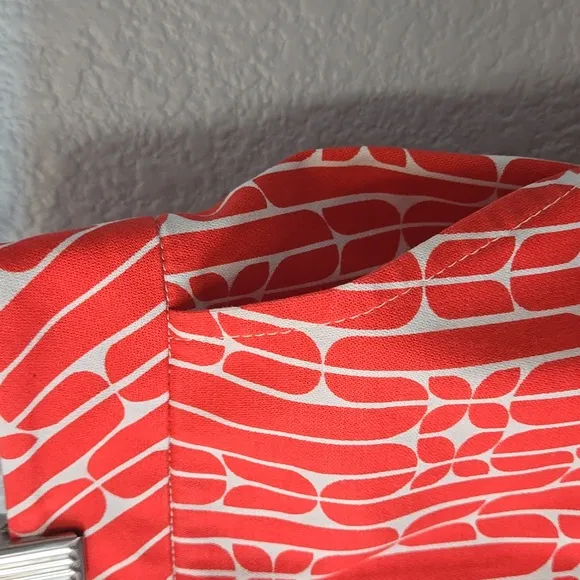 TRINA TURK Corbin 2 II Geometric Print Shorts Coral Red Sz 14 Retro Resort